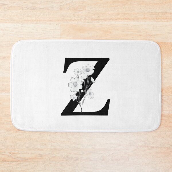 Item preview, Black Letter Z Monogram with Flowers designed and sold by To the Lua.