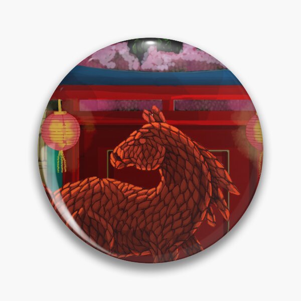 Item preview, Chinese Night Garden Horse Topiary Cherry Blossom designed and sold by Donnahuntriss.