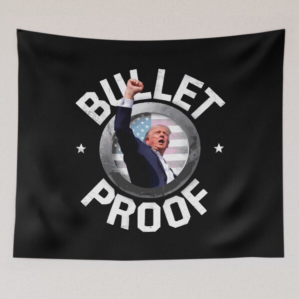 Item preview, Donald Trump assassination shot sniper MAGA Pennsylvania bullet proof designed and sold by w1ckerman.