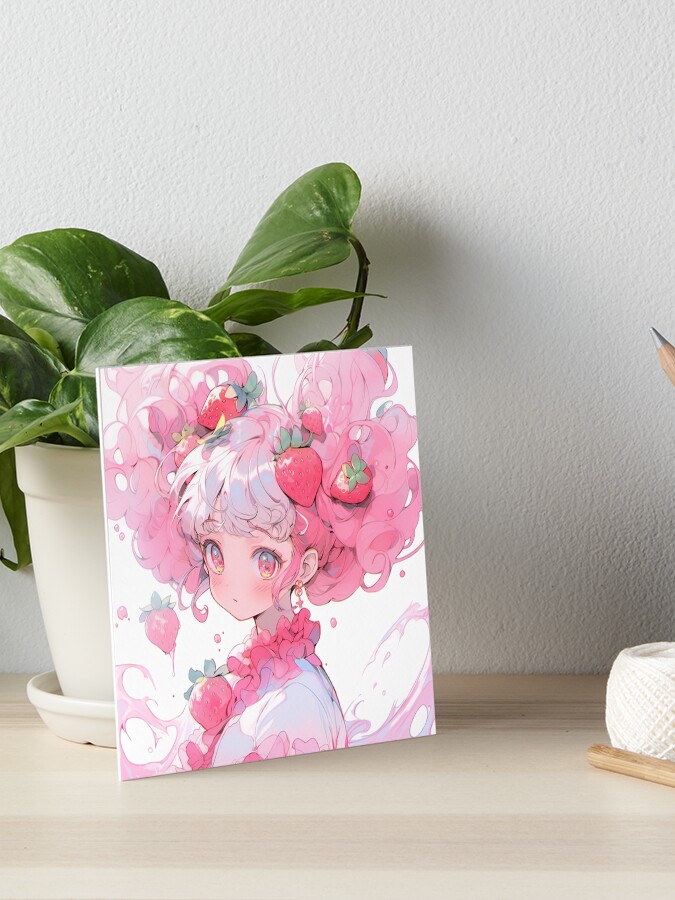 Kawaii Strawberry Lovecore Anime Girl