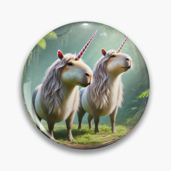 Item preview, Adorable Unicorn-Capybara Hybrid Animal. Vibrant and Colorful.  designed and sold by FantasyHybrids.