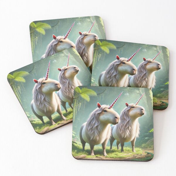 Item preview, Adorable Unicorn-Capybara Hybrid Animal. Vibrant and Colorful. designed and sold by FantasyHybrids.