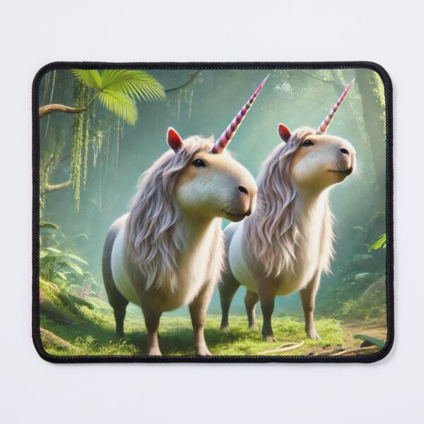 Item preview, Adorable Unicorn-Capybara Hybrid Animal. Vibrant and Colorful. designed and sold by FantasyHybrids.