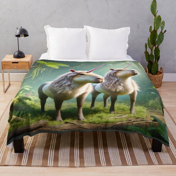Item preview, Adorable Unicorn-Capybara Hybrid Animal. Vibrant and Colorful.  designed and sold by FantasyHybrids.