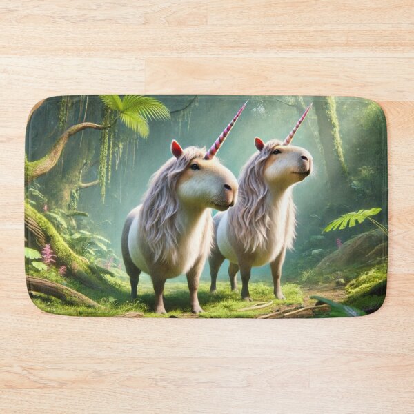 Item preview, Adorable Unicorn-Capybara Hybrid Animal. Vibrant and Colorful. designed and sold by FantasyHybrids.