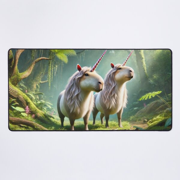 Item preview, Adorable Unicorn-Capybara Hybrid Animal. Vibrant and Colorful. designed and sold by FantasyHybrids.