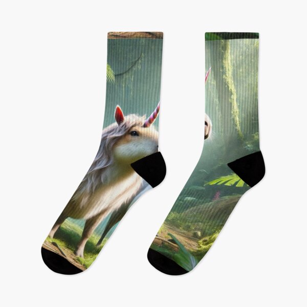 Item preview, Adorable Unicorn-Capybara Hybrid Animal. Vibrant and Colorful.  designed and sold by FantasyHybrids.