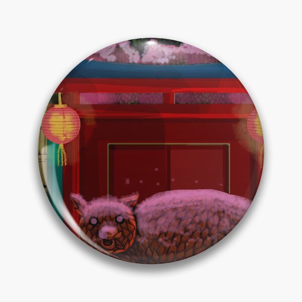 Item preview, Chinese Night Garden Pig Topiary Cherry Blossom designed and sold by Donnahuntriss.