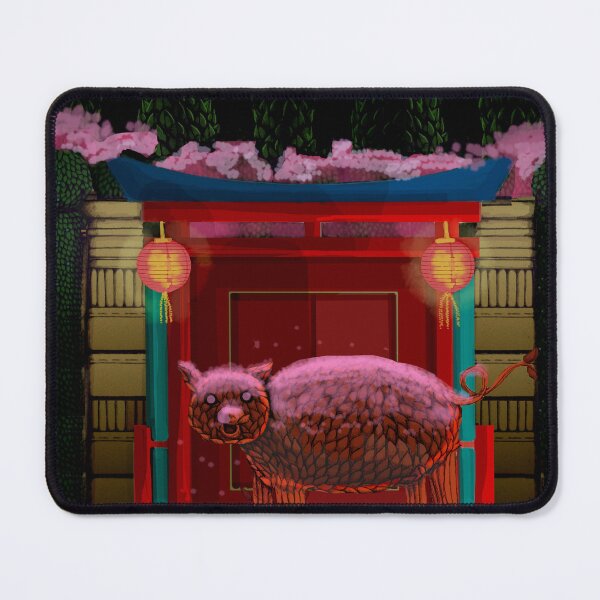 Item preview, Chinese Night Garden Pig Topiary Cherry Blossom designed and sold by Donnahuntriss.