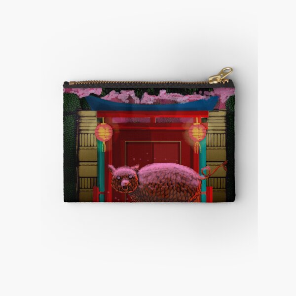 Item preview, Chinese Night Garden Pig Topiary Cherry Blossom designed and sold by Donnahuntriss.