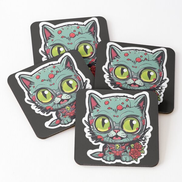 Item preview, “Zombie Cat with Eclectic Accessories” designed and sold by Thaivi Design.