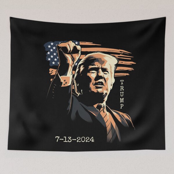 Item preview, July 13 2024 Trump Inspirational and Iconic Fist Pump USA Flag designed and sold by FunWearVM.