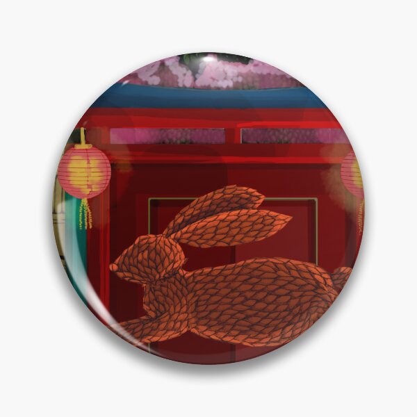 Item preview, Chinese Night Garden Rabbit Topiary Cherry Blossom designed and sold by Donnahuntriss.