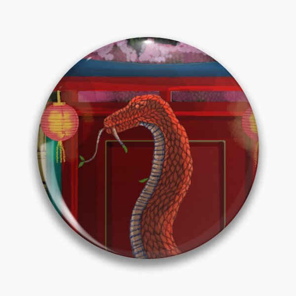 Item preview, Chinese Night Garden Snake Topiary Cherry Blossom designed and sold by Donnahuntriss.