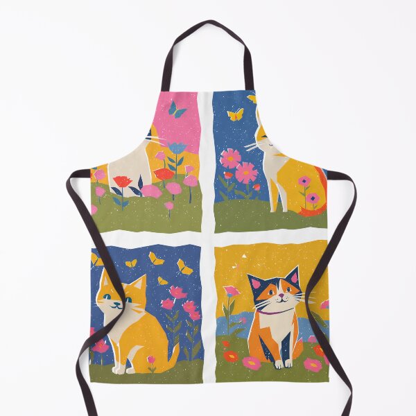 Item preview, Risograph Colourful Cats designed and sold by Wild Blue Designs NZ.