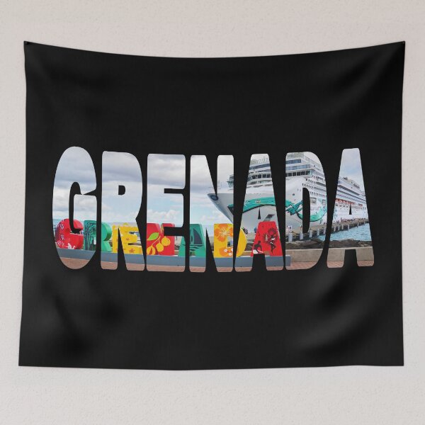 Item preview, GRENADA - Caribbean Letters with Cruise Ship on a beautiful day. designed and sold by Adam Gormley.