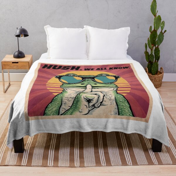 Item preview, Quirky Frog Hush: Playful Mustard Yellow Illustration designed and sold by Colorful-Garden.