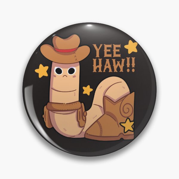 Item preview, Yee haw cowboy worm cute  designed and sold by Kawabijutsu21.