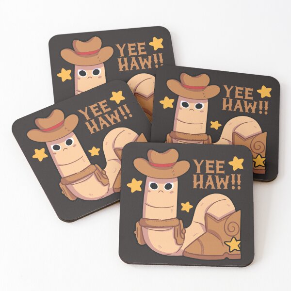 Item preview, Yee haw cowboy worm cute  designed and sold by Kawabijutsu21.