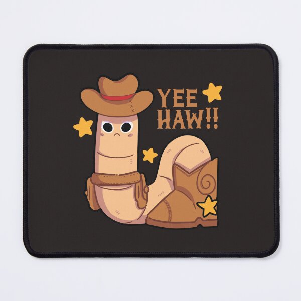 Item preview, Yee haw cowboy worm cute designed and sold by Kawabijutsu21.