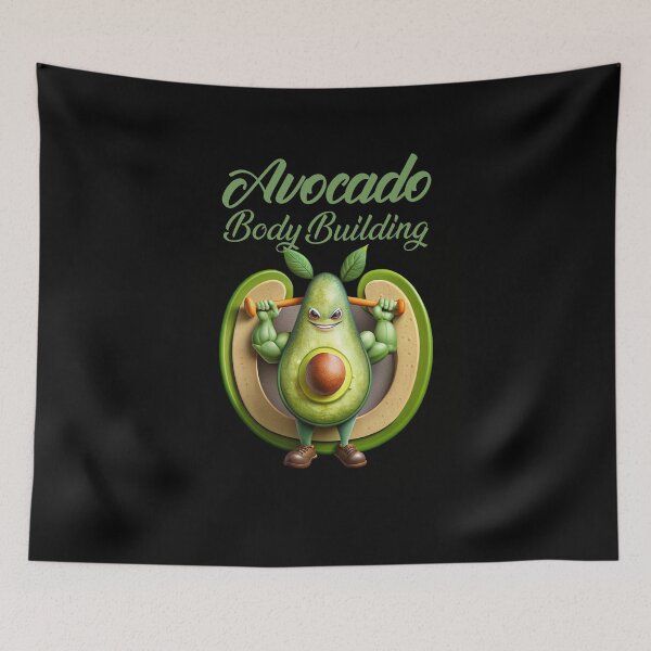 Item preview, Avocado Bodybuilding - Unique Avocado T-Shirts for a Fresh Look Fashion Design designed and sold by Techflare.