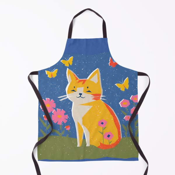 Item preview, Risograph Colourful Cat Blue 1 designed and sold by Wild Blue Designs NZ.