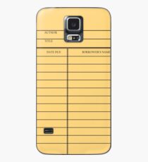 Vintage Bibliothekskarte - Gelbgold Hülle & Klebefolie für Samsung Galaxy