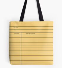 Vintage Library Card - Yellow Gold Tote Bag