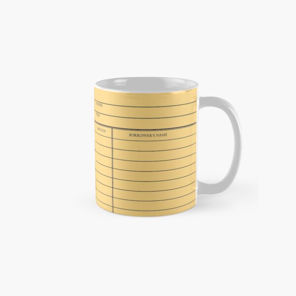 Vintage Library Card - Yellow Gold Classic Mug