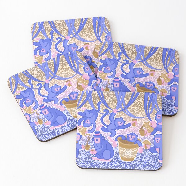 Item preview, Funny monkeys drinking coffee designed and sold by MariaPencilArt.