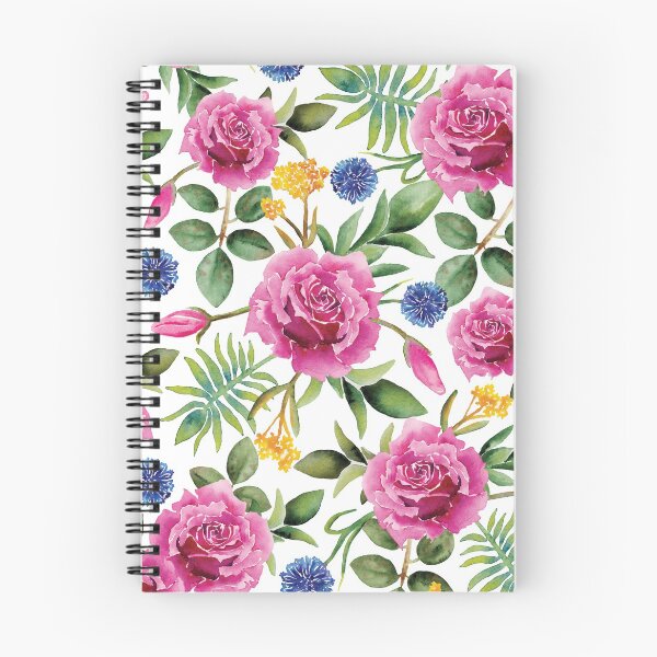 Item preview, Watercolor Roses - Pink, Blue, Yellow & Green Floral/Botanical Pattern designed and sold by somecallmebeth.