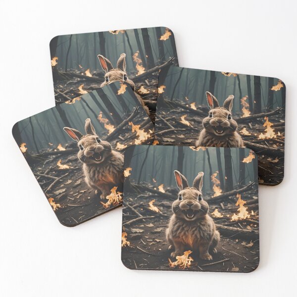 Item preview, Cute Evil Bunny Playing In Fire designed and sold by DifferentPOV.