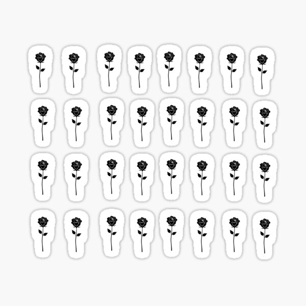 Item preview, Black Rose Silhouettes Pack - Modern Floral Art designed and sold by charlypicazo.