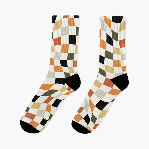 Item preview, Warped Check - Dark Olive and Pastel Yellow designed and sold by appleyards.
