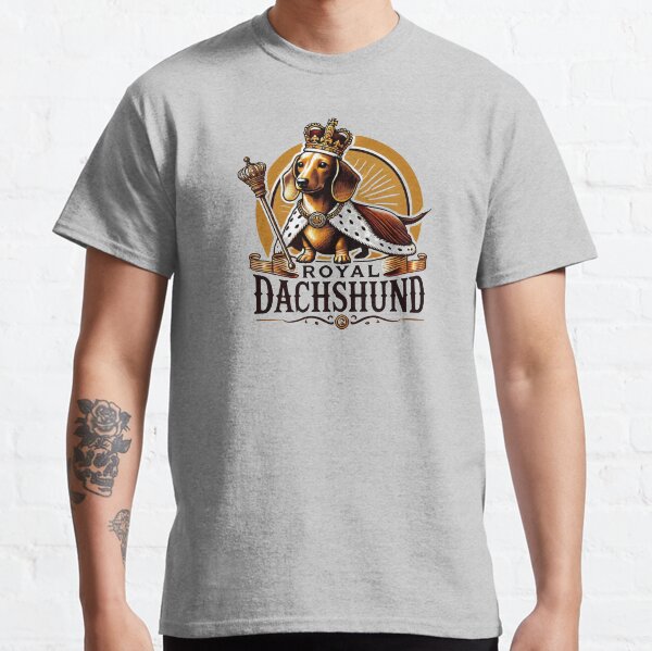 Item preview, Royal Dachshund Vintage T-Shirt Design designed and sold by lorvenson.