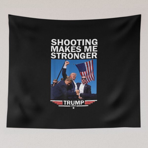 Item preview, Shooting Makes Me Stronger Donald Trump 2024 T-Shirt designed and sold by Deacongarcia.