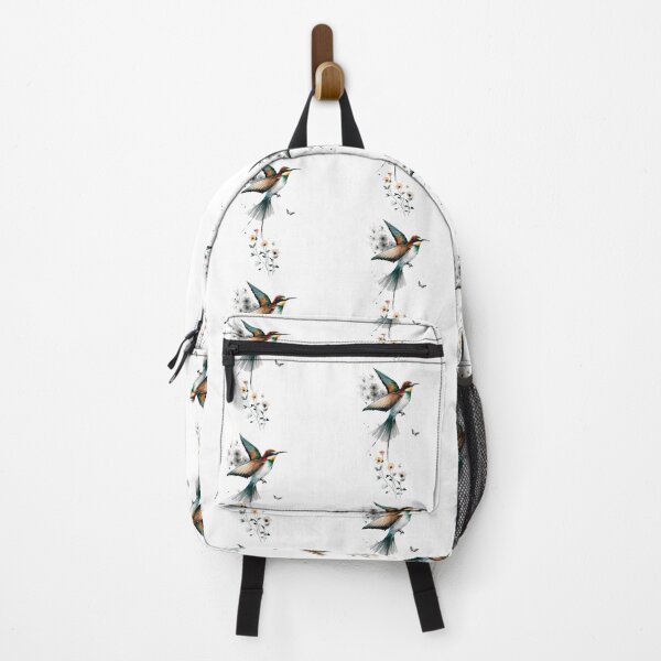 Item preview, Bee-eater flying among little flowers in watercolors designed and sold by FusiTink.