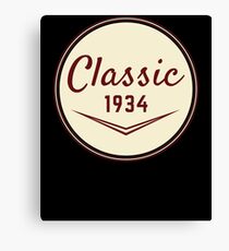 1934 Birthday Gift Vintage Classic 84th Birthday Present Canvas Print