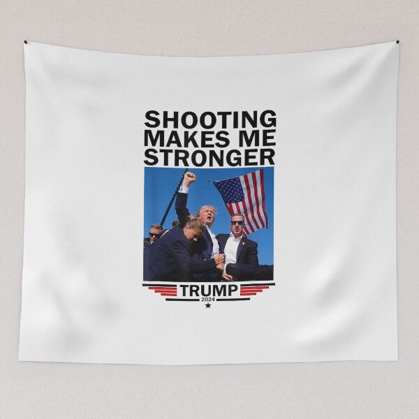 Item preview, Shooting Makes Me Stronger Trump 2024 designed and sold by Deacongarcia.