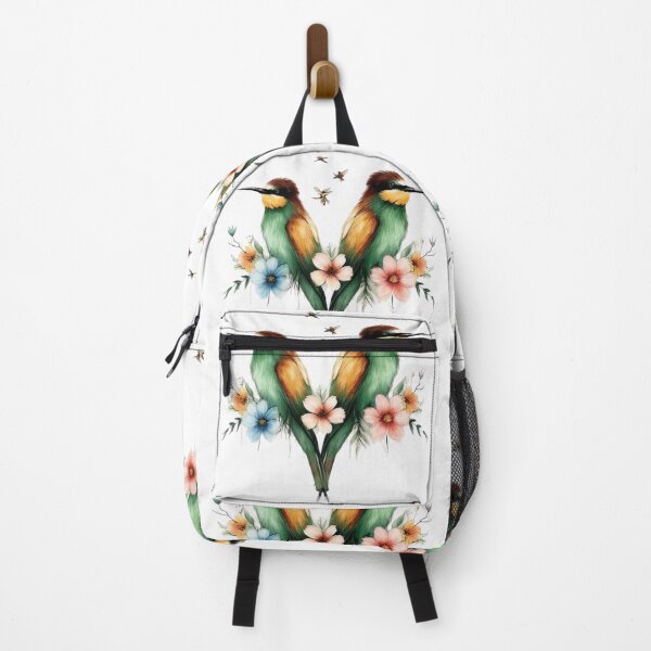 Item preview, Pair of Bee-eaters perched on flowers designed and sold by FusiTink.