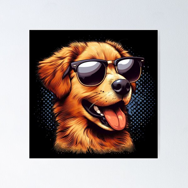 Artikel-Vorschau von Glücklicher Hund mit Sonnenbrille, designt und verkauft von flz-shop.
