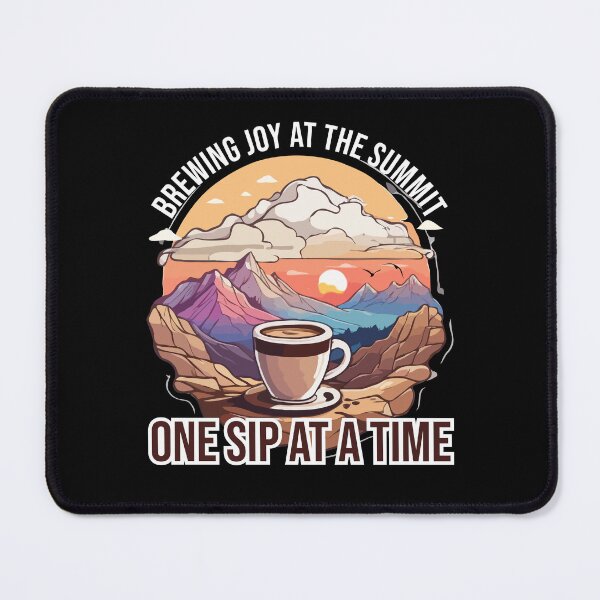 Item preview, Brewing Joy at The Summit One Sip at a Time, Hiking, Wanderlust Nature Lover, Adrenaline Rush Explorer Traveler Panorama designed and sold by Peculiarts.