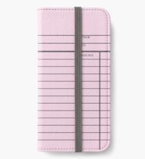 Vinilo o funda para iPhone Tarjeta Vintage Library - Rosa