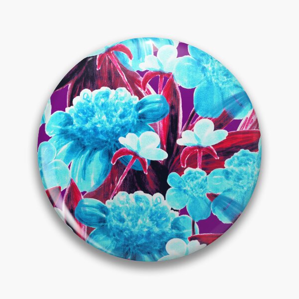 Item preview, Watercolor peonies, Light blue on purple background designed and sold by Alex  Blud.