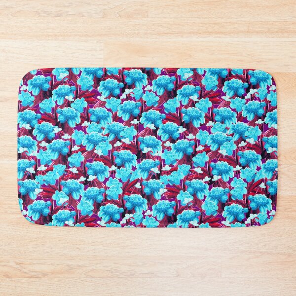 Item preview, Watercolor peonies, Light blue on purple background designed and sold by Alex  Blud.