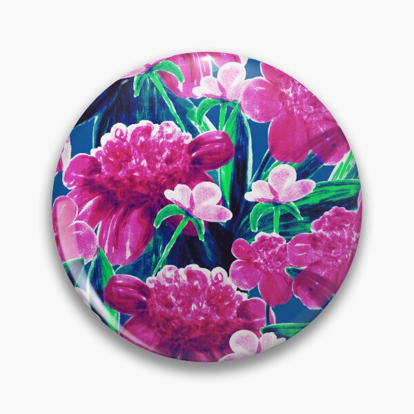 Item preview, Watercolor peonies, Pink-fuchsia on blue background designed and sold by Alex  Blud.