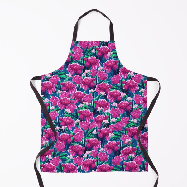 Item preview, Watercolor peonies, Pink-fuchsia on blue background designed and sold by Alex Blud.