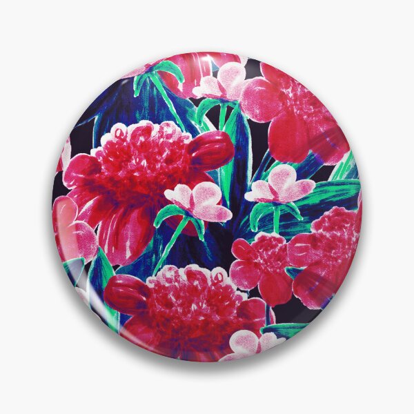 Item preview, Watercolor peonies, Red on blue background designed and sold by Alex  Blud.