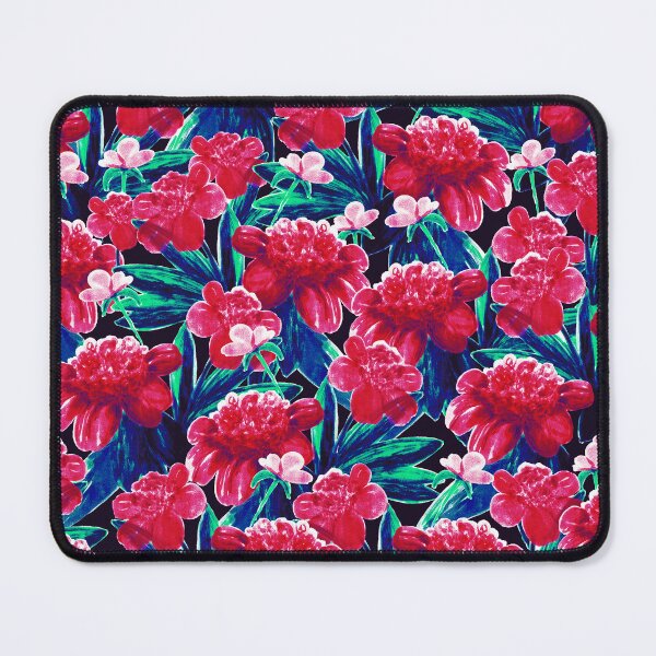 Item preview, Watercolor peonies, Red on blue background designed and sold by Alex Blud.