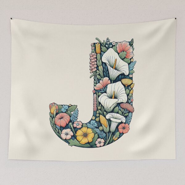 Item preview,  Floral Letter J designed and sold by zzz888.